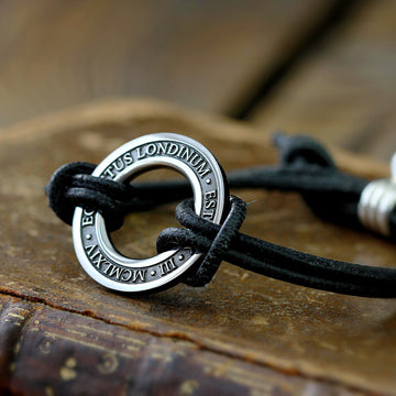 Men's Personalized Bracelet, Leather And Silver - Edward Bracelet | PTW  Inspiration